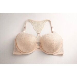 Victorias Secret Lace Racerback Demi Bra Coquette Feminine 40D